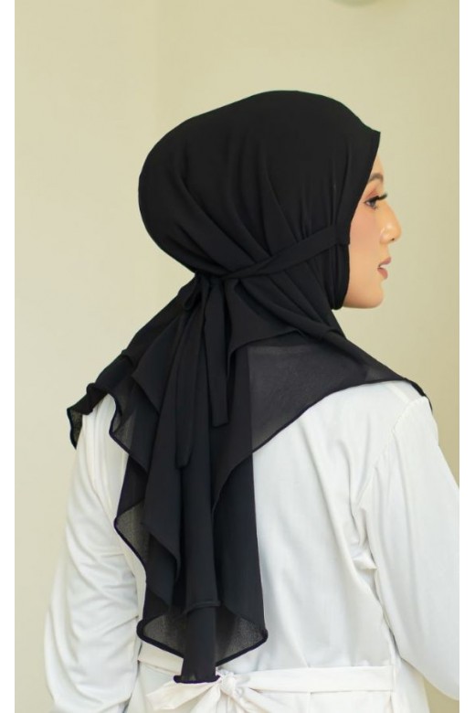 Bergo Khimar Azzura Black